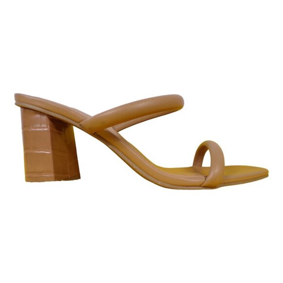DV Dolce Vita  Halsty Slide Block Heel Sandal, Caramel Size 9.5  NEW #1134 - Picture 1 of 9